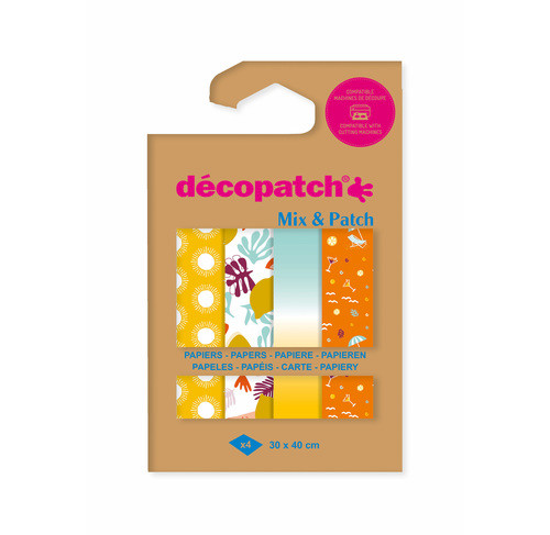 Mix & Patch Decopatch Papier, 4er Sortiment, Guter Glanz