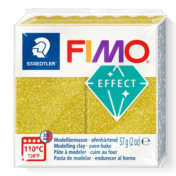 FIMO effect, Modelliermasse, 57 g, Glitter Gold