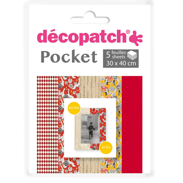 Decopatch Pocket Papier, 5er Sortiment, Collection No 27