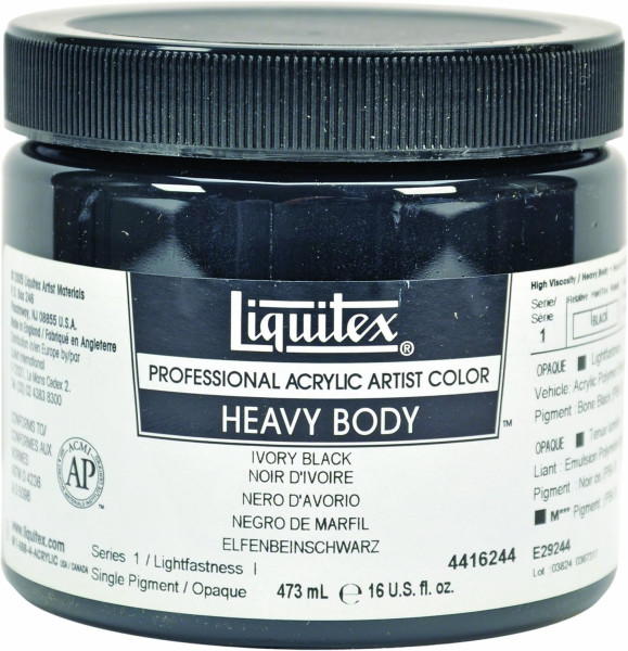 Liquitex Heavy Body, 473ml - Elfenbeinschwarz