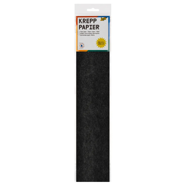 Krepppapier, 50 cm x 2,5 m, schwarz