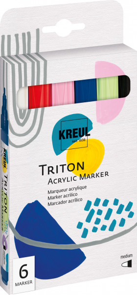 KREUL Triton Acrylic Marker Medium 6er Set