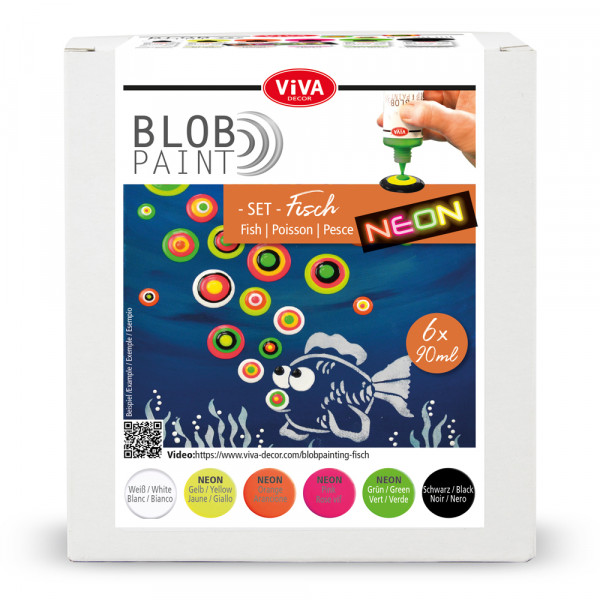 Blob Paint FarbSet Fisch, 6 tlg. 6 x 90 ml