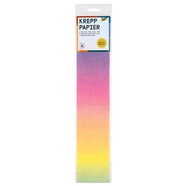 Krepppapier, 50 cm x 2,5 m, Regenbogen