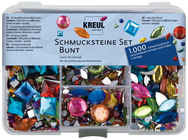 Hobby Line Schmucksteine Set Bunt