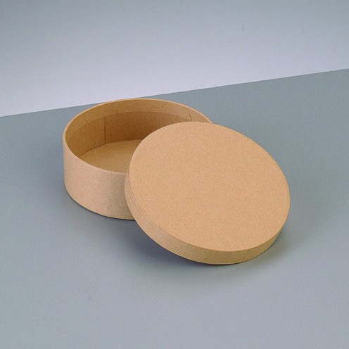Box Rund, aus Pappmaché, Ø 8,5 x 5 cm