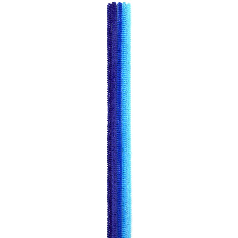 Biegeplüsch/Pfeifenputzer sort., 30cm x 6mm Ø, 25 St, blau