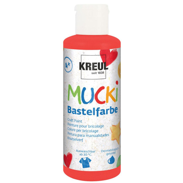 Mucki Bastelfarbe, 80 ml, Rot