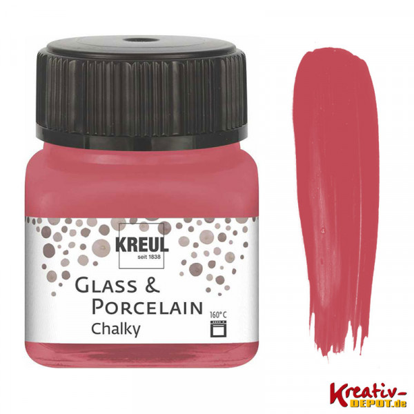 Glass & Porcelain Chalky - Cozy Red, 20 ml