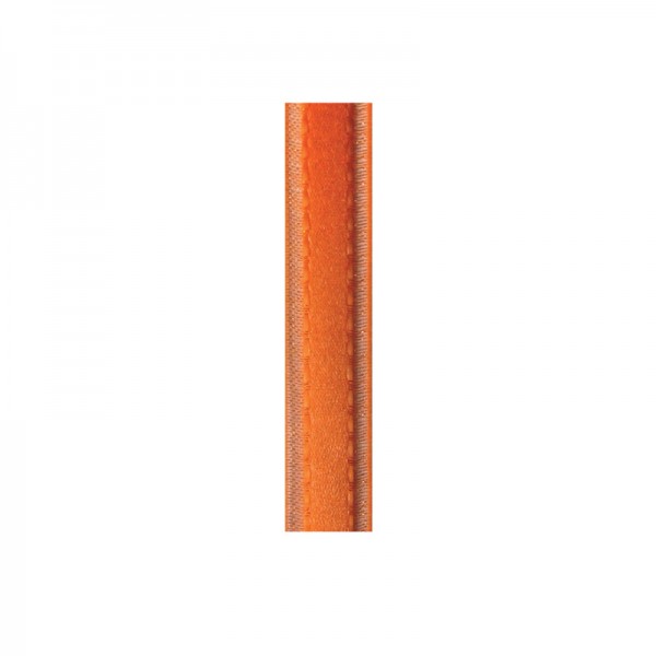 Satinband mit Chiffonkante, 10mm, - orange