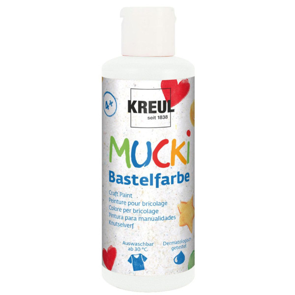 Mucki Bastelfarbe, 80 ml, Weiß