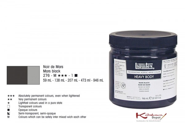 Liquitex Heavy Body, 946ml - Marsschwarz