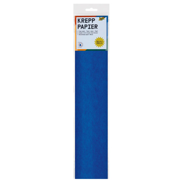 Krepppapier, 10er Pack, 50 cm x 2,5 m, brilliantblau