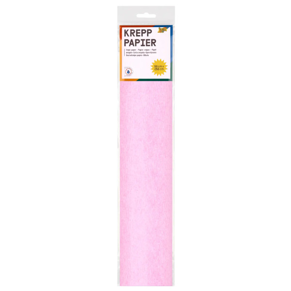 Krepppapier, 10er Pack, 50 cm x 2,5 m, hellrosa