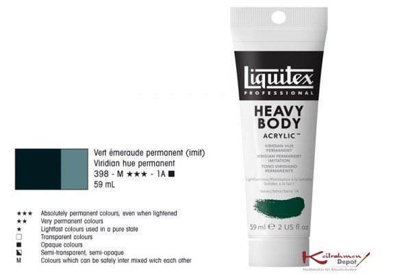 Liquitex Heavy Body, 59ml - Viridian Perm. lmit.