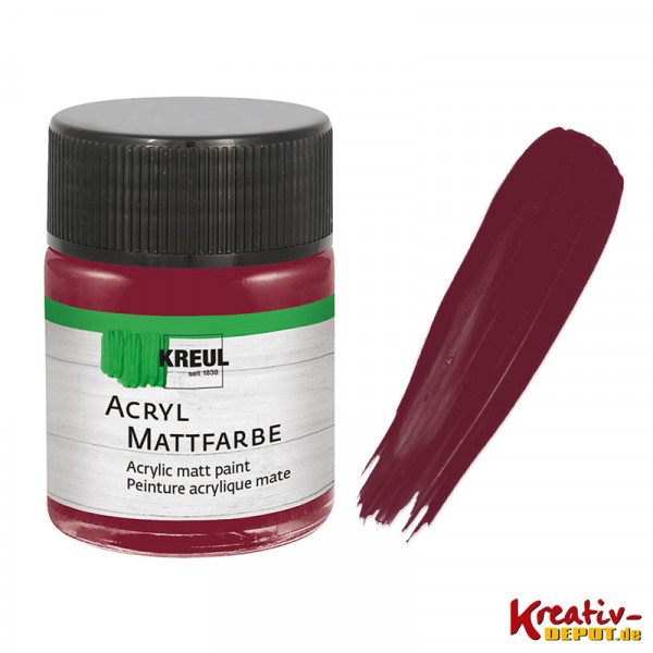 Kreul Acryl-Mattfarbe, 50 ml, Weinrot