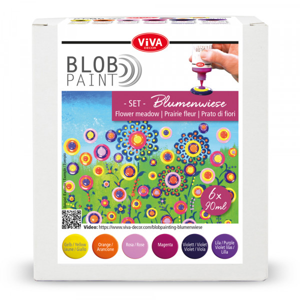 Blob Paint FarbSet Blumenwiese, 6 tlg. 6 x 90 ml