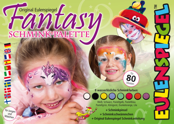 Eulenspiegel Schmink-Palette Fantasy, 8 Farben