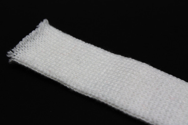 Dänischer Strickschlauch, 1 m x 3 cm, weiß