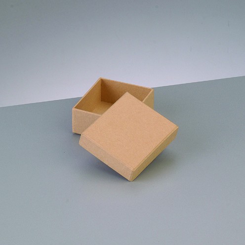 Box Rechteck, aus Pappmaché, 6,5 x 5,5 x 2,7 cm