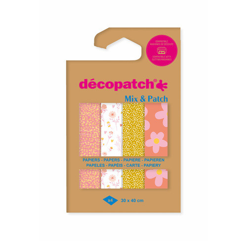 Mix & Patch Decopatch Papier, 4er Sortiment, Doux'heure