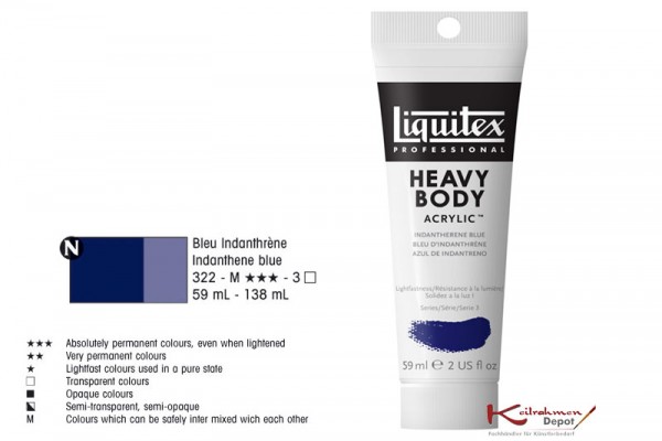 Liquitex Heavy Body, 59ml - Indanthrene Blau