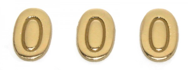 Wachszahlen, 8 mm, 3 Stück, gold, 0