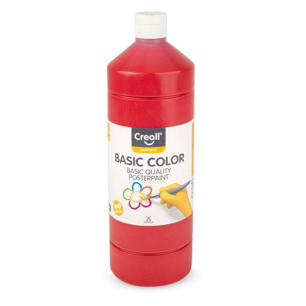 Basic-color, Schultempera, 1000 ml, primär rot