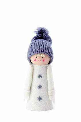 Bastelset gestrickte Winterkinder, 14 cm, Junge