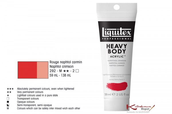 Liquitex Heavy Body, 59ml - Naphtholrot Karmin