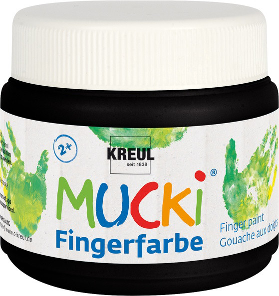 MUCKI Fingerfarbe, 150 ml, schwarz