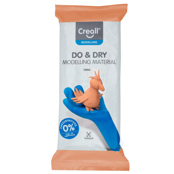 Creall-do & dry, lufthärtende Modelliermasse, 1000 g, Terra