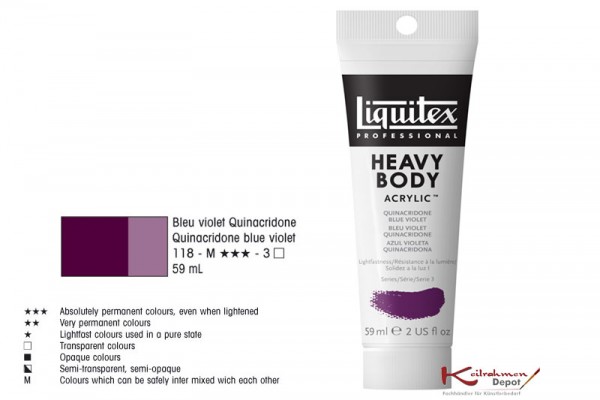 Liquitex Heavy Body, 59ml - Quinacridone Blauviolett