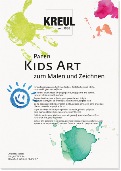 KREUL Kids Art Papier - Malblock für Kinder, DIN A3, 20 Blatt