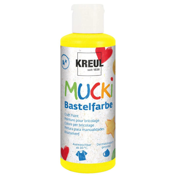 Mucki Bastelfarbe, 80 ml, Gelb