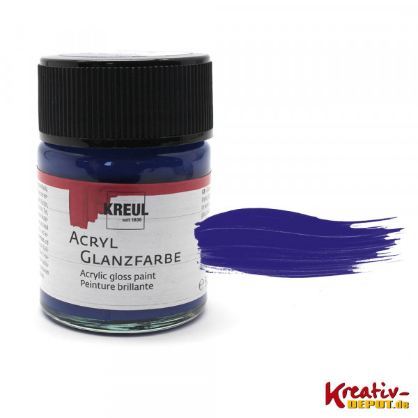 Kreul Acryl-Glanzfarbe, 50 ml, Dunkelblau