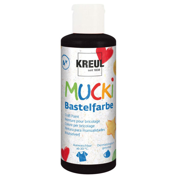 Mucki Bastelfarbe, 80 ml, Schwarz