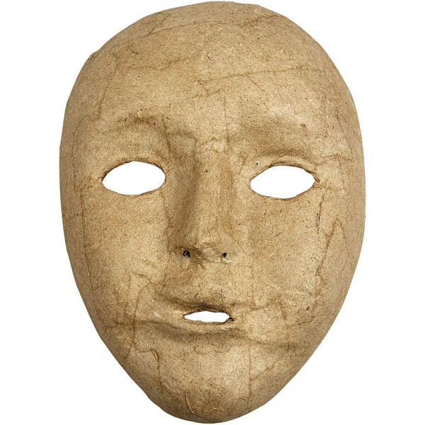 Maske, aus Pappmachè, ca. 17 x 12 cm