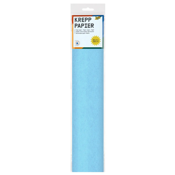 Krepppapier, 50 cm x 2,5 m, eisblau