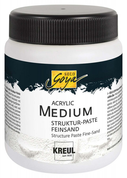 SOLO GOYA Acrylic Medium Struktur-Paste Feinsand, 250 ml