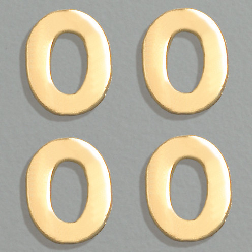 Wachszahlen, 8 mm, 4 Stück, gold, 0