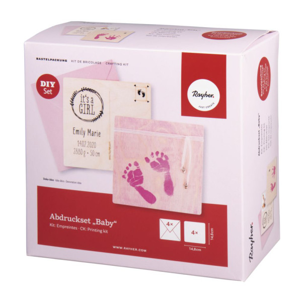 Abdruck Bastel Set " Baby, pink"