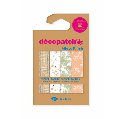 Mix & Patch Decopatch Papier, 4er Sortiment, Terrakotta