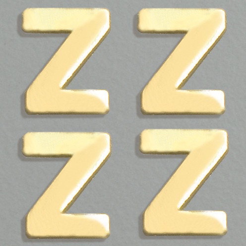 Wachsbuchstaben, 8 mm, 4 Stück, gold, Z